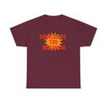 Radicalize Thy Neighbor Tee — Retro Sun Graphic Political Statement T-Shirt