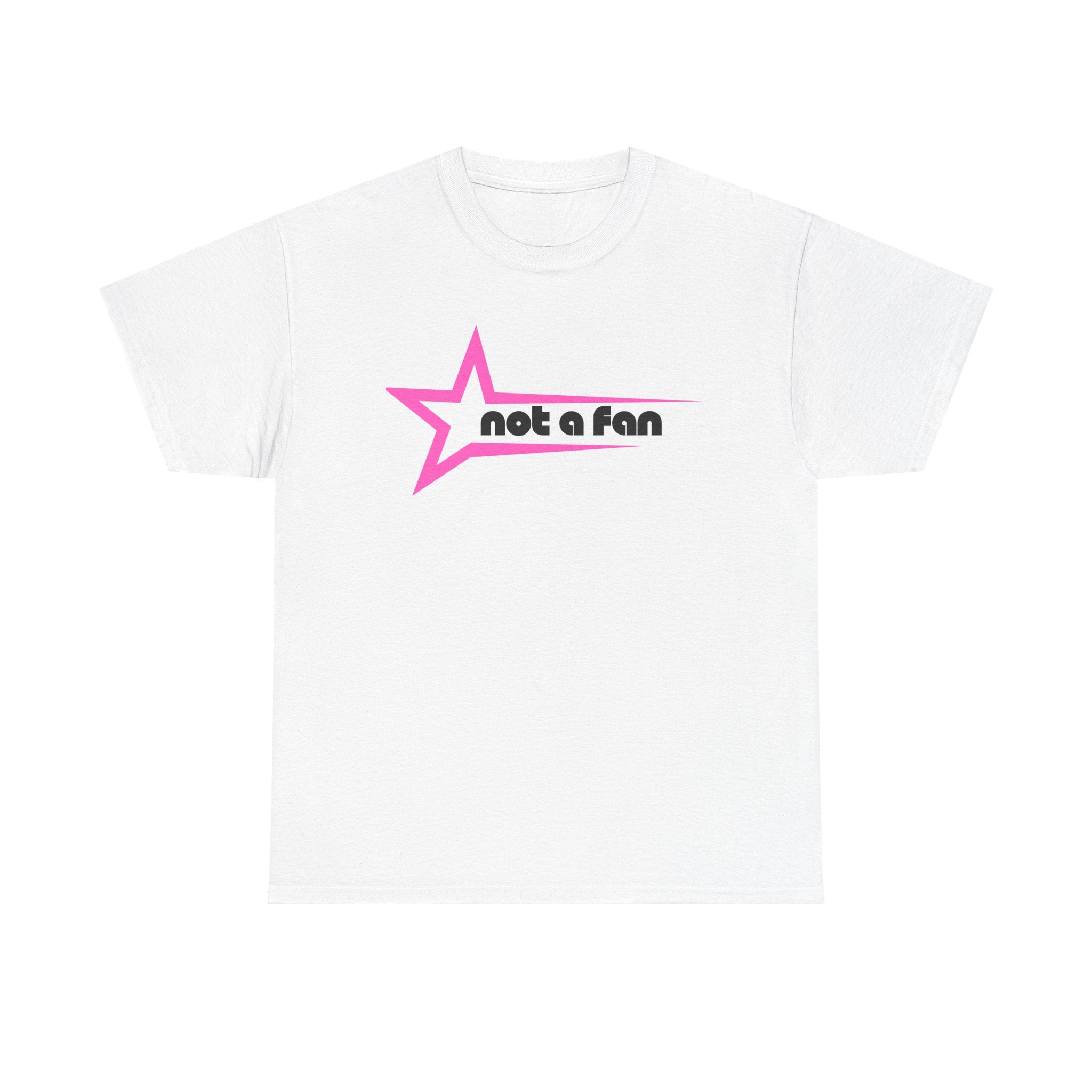 Not a Fan Graphic Tee — Pink Star Statement T-Shirt
