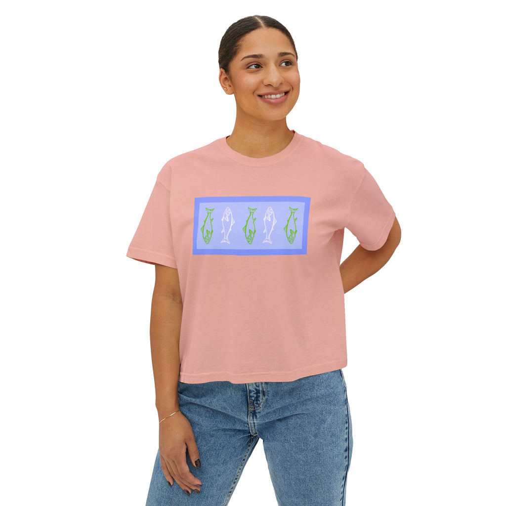 gone fishing boxy tee