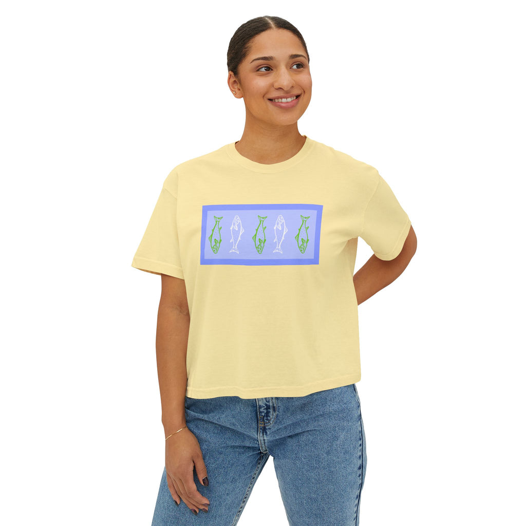 gone fishing boxy tee