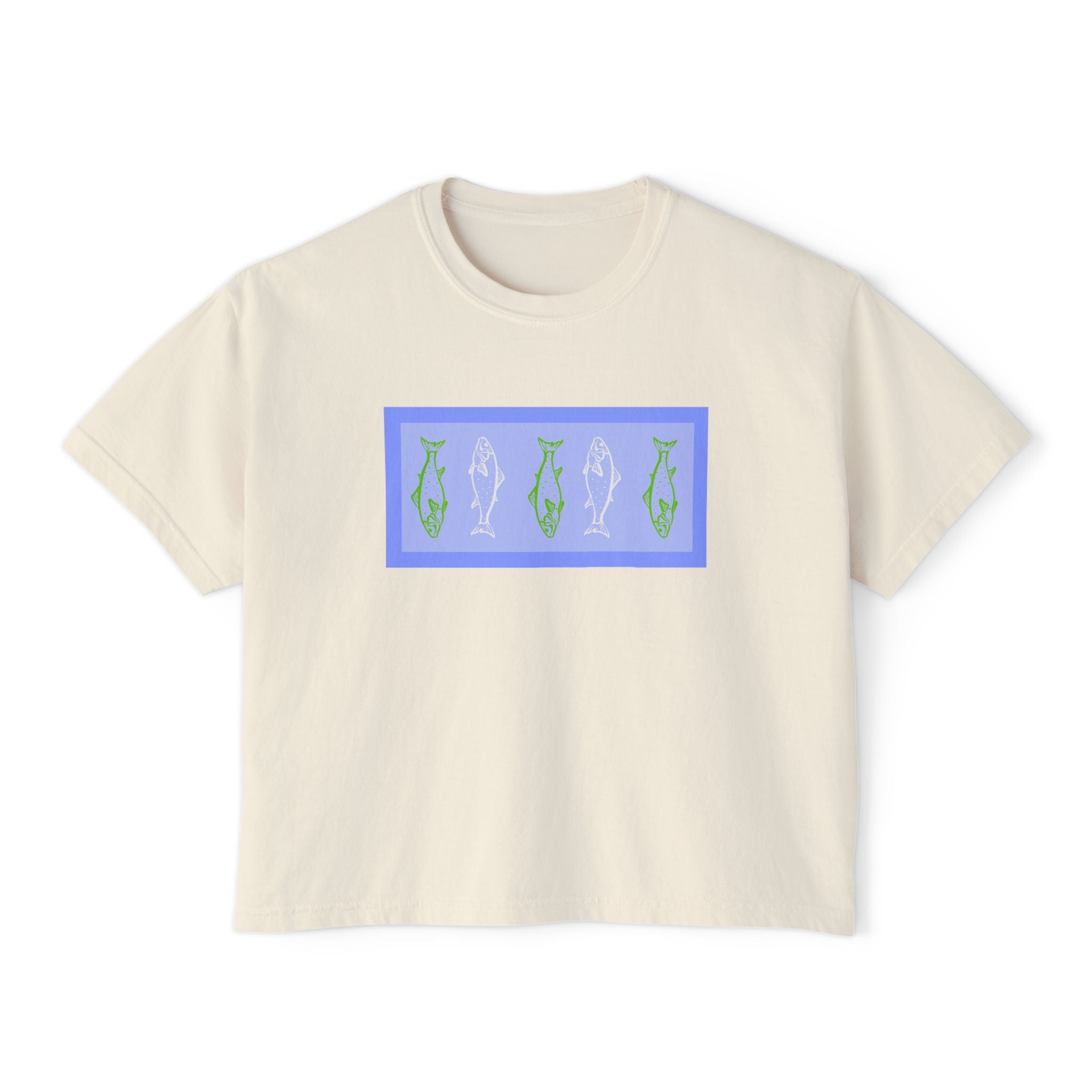 gone fishing boxy tee