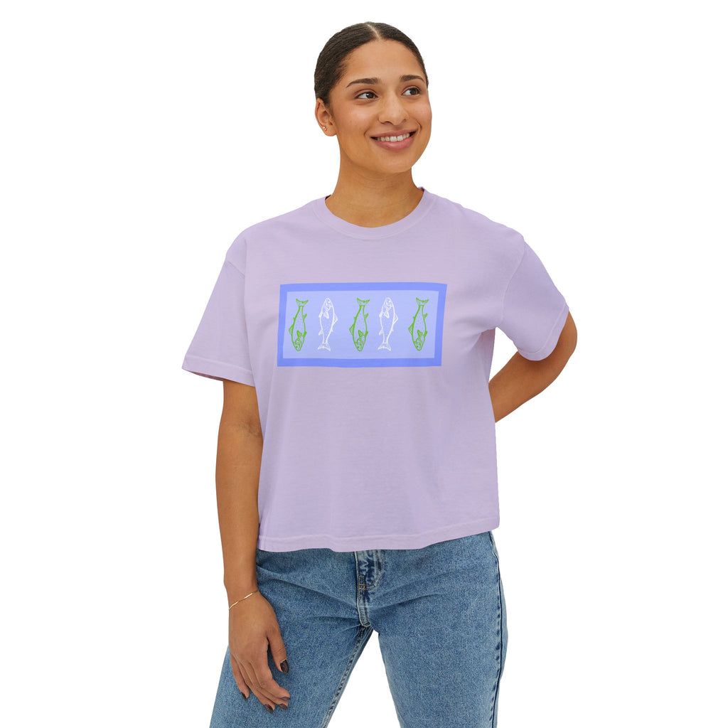 gone fishing boxy tee